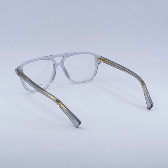 Bottega Veneta BV1294O 004 Eyeglasses Transparent Light Grey 56mm Square Frame - Picture 9 of 10